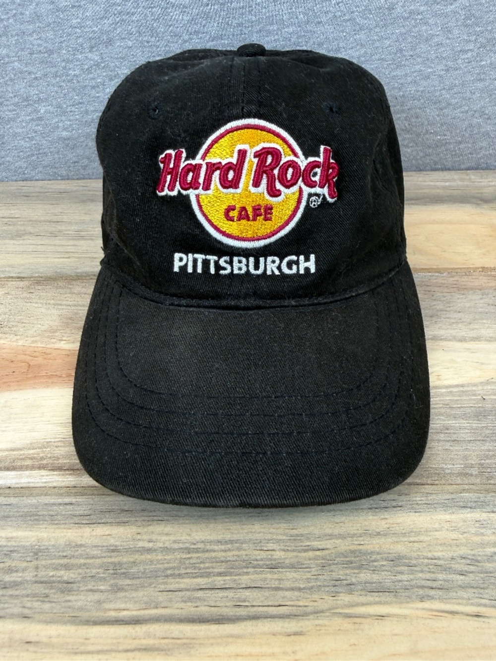 Hard Rock Cafe PITTSBURGH Cap Classic Logo Adjustable Back Black 100% Cotton